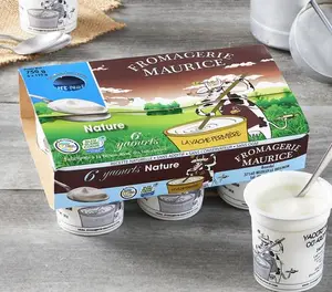 YAOURT NATURE FABRIQUE A LA FERME AU LAIT ENTIER PASTEURISE