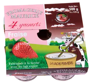 YAOURT BRASSE FABRIQUE A LA FERME AU LAIT ENTIER PASTEURISE