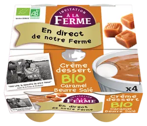 CREME DESSERT BIO INVITATION A LA FERME
