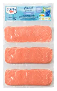 Coeurs De Filets De Saumon De Norvege Sans Peau Surgeles Costa