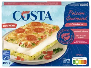 PLAT CUISINE POISSON GOURMAND FILET DE COLIN D'ALASKA SURGELE MSC COSTA