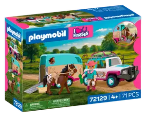 VEHICULE AVEC REMORQUE A CHEVAUX