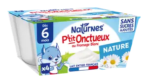 DESSERT LACTE P'TIT ONCTUEUX DES 6 MOIS NATURNES