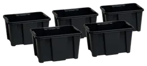 LOT DE 5 BACS DE RANGEMENT 30L