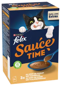 ALIMENT COMPLEMENTAIRE POUR CHAT POULET ET DINDE SAUCE TIME FELIX