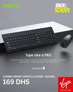COMBO SMART OFFICE CLAVIER + SOURIS OF-KK30