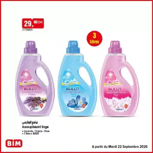 Assouplissant linge Lavande - Océan - Rose 3 Litres