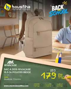 SAC A DOS RIVACASE 13.3-14 POUCES BEIGE Réf : 8264