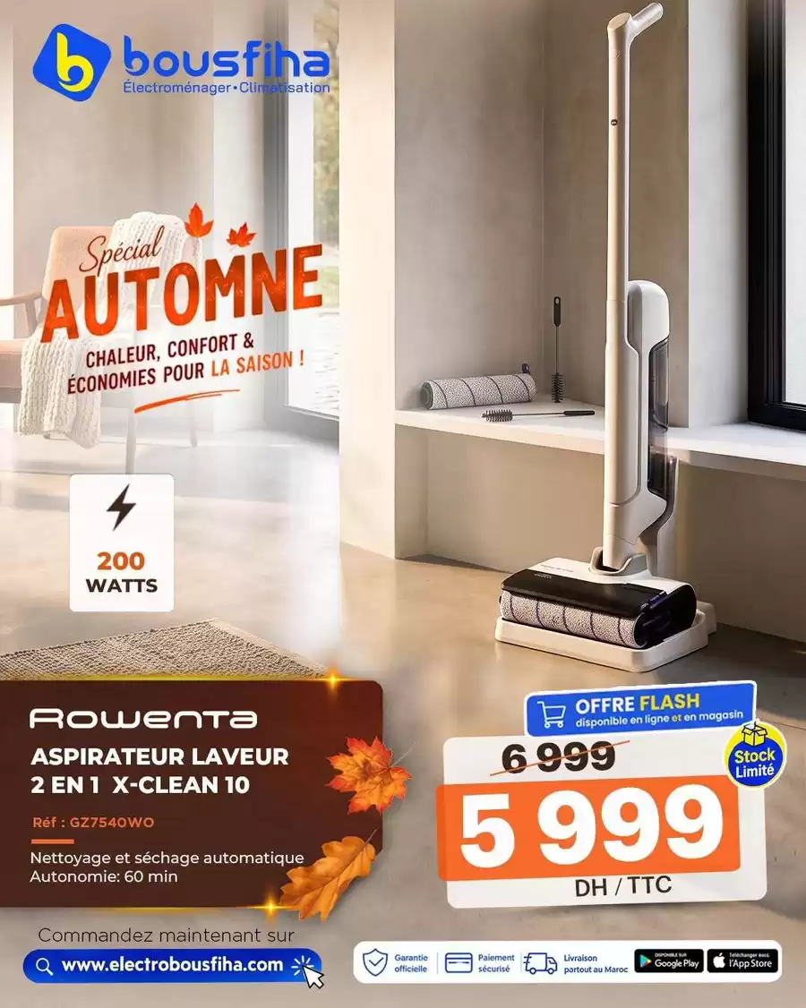 Aspirateur Laveur 2 en 1 X-Clean 10 Réf : Gz7540wo 200 Watts