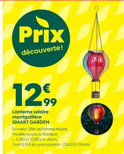 SMART GARDEN Lanterne solaire montgolfière